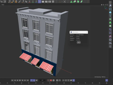 European building 6 3D Model