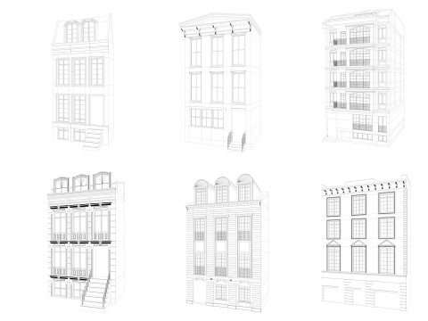European Buildings Set 3D Model
