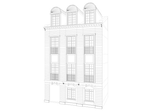 European Buildings Set 3D Model