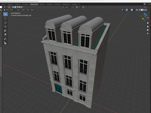 European Buildings Set 3D Model