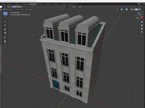 European Buildings Set 3D Model