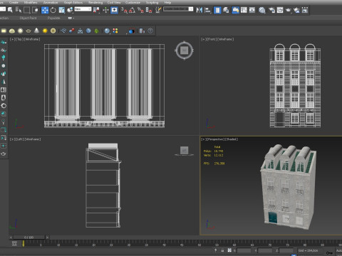 European Buildings Set 3D Model