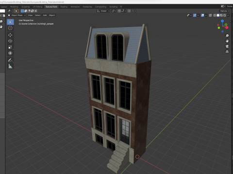 European Buildings Set 3D Model