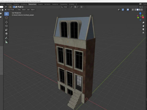 European Buildings Set 3D Model