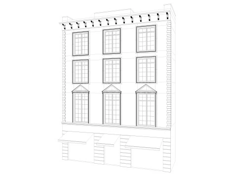 European Buildings Set 3D Model