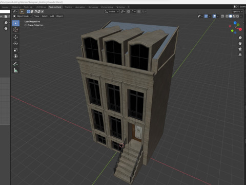 European Buildings Set 3D Model