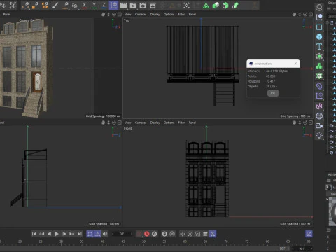 European Buildings Set 3D Model
