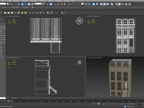 European Buildings Set 3D Model