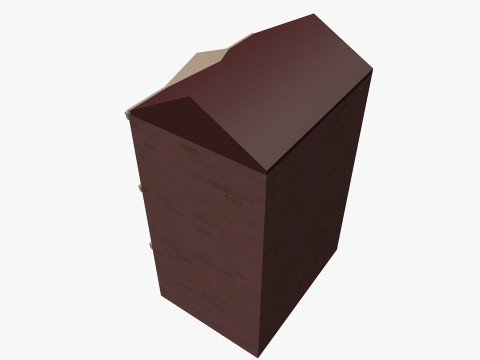 Cartoon Building 2 Low-poly 3D Model