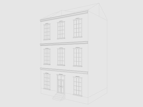 Cartoon Building 2 Low-poly 3D Model