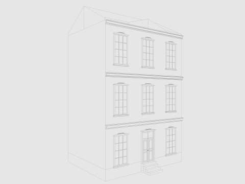 Cartoon Building 2 Low-poly 3D Model