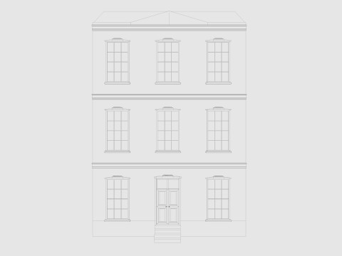 Cartoon Building 2 Low-poly 3D Model
