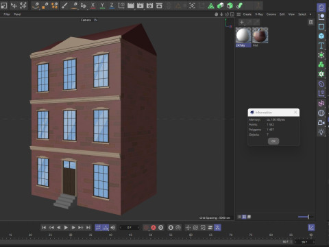 Cartoon Building 2 Low-poly 3D Model