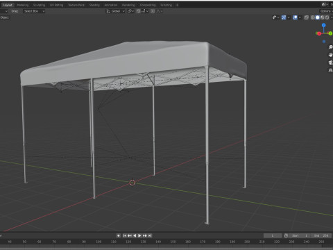 Event Tent 4x8 Modello 3D
