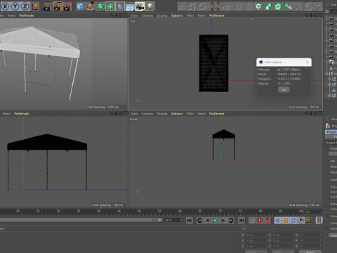 Event Tent 4x8 Modello 3D