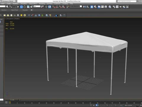 Tenda Acara 4x8 Model 3D