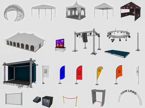 Event Exhibition pack 3D Model