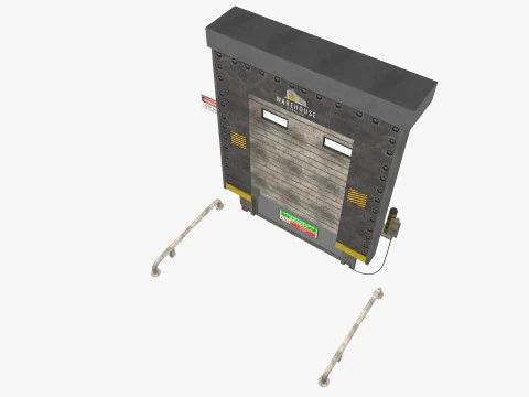 Porte du quai de chargement Low-poly Modèle 3D