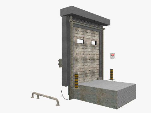 Loading Dock Door Low-poly Modello 3D
