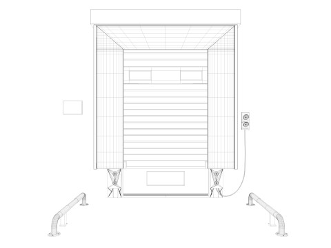 Loading Dock Door Low-poly Modello 3D