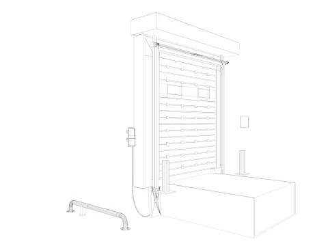 Porte du quai de chargement Low-poly Modèle 3D