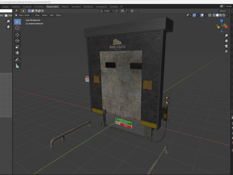 Loading Dock Door Low-poly Modello 3D