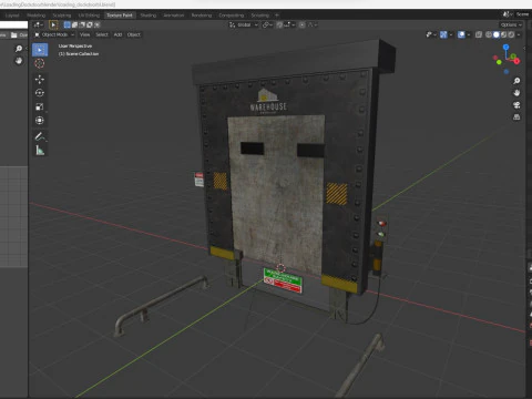 Porte du quai de chargement Low-poly Modèle 3D
