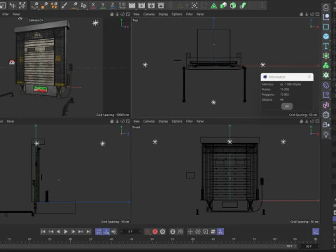 Porte du quai de chargement Low-poly Modèle 3D
