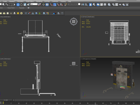 Loading Dock Door Low-poly Modello 3D