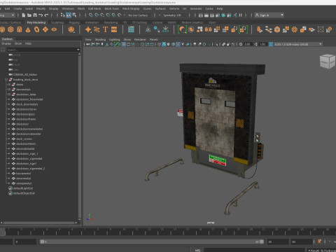 Loading Dock Door Low-poly Modello 3D