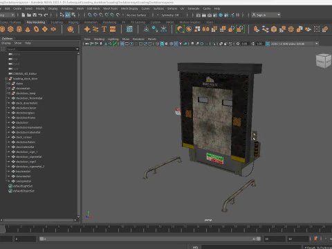 Porte du quai de chargement Low-poly Modèle 3D