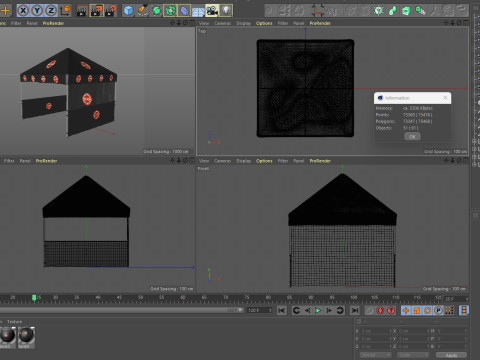 Event Tent 2 4x4 3D Model