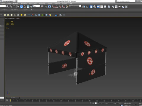 Event Tent 2 4x4 3D Model