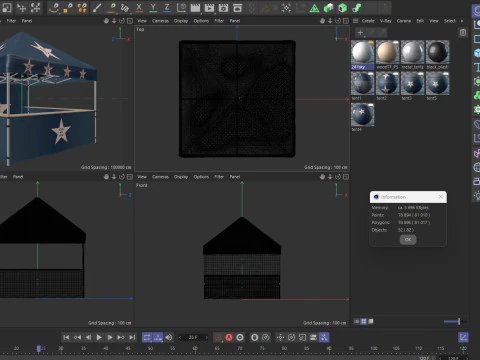 Event Tent 3 4x4 3D Model