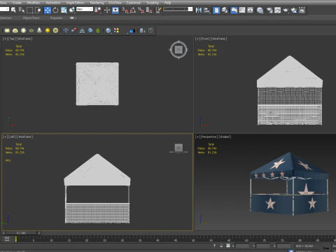 Event Tent 3 4x4 3D Model