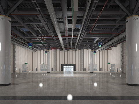 Exhibition Hall Warehouse 2 3Dモデル