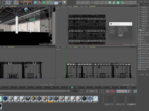 Exhibition Hall Warehouse 2 3D Model