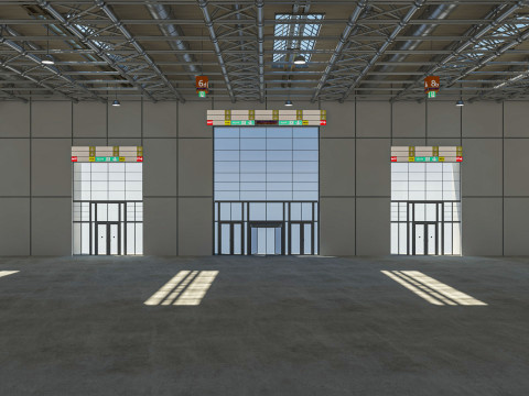 Exhibition Hall Warehouse 3 3D Модель