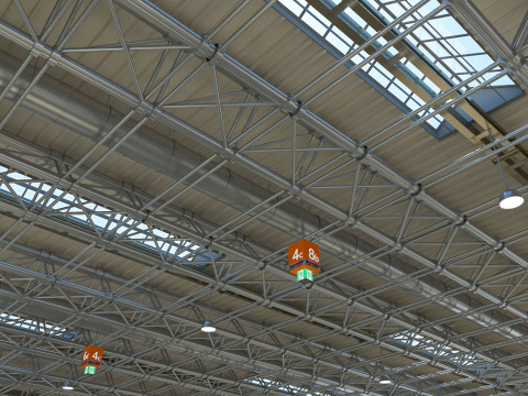 Exhibition Hall Warehouse 3 3D Модель