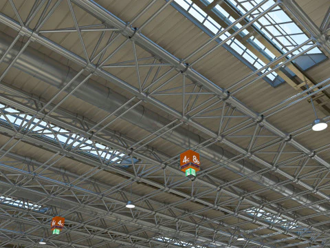 Exhibition Hall Warehouse 3 3D Model