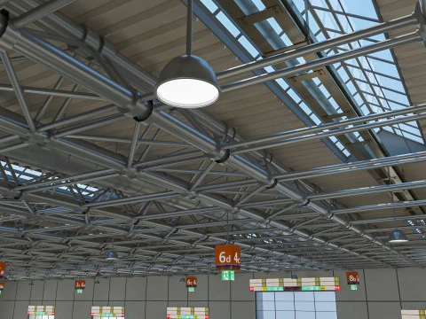 Exhibition Hall Warehouse 3 3D Model