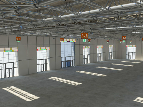 Exhibition Hall Warehouse 3 3D Модель