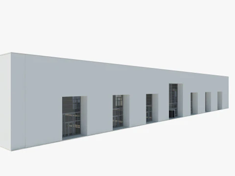Exhibition Hall Warehouse 3 3D Model