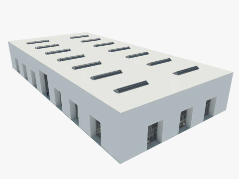 Exhibition Hall Warehouse 3 3D Model