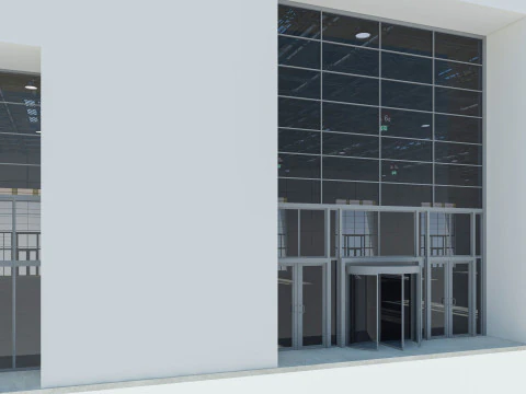 Exhibition Hall Warehouse 3 3D Model