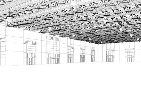 Exhibition Hall Warehouse 3 3D Model