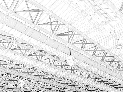 Exhibition Hall Warehouse 3 3D Модель