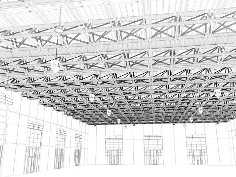Exhibition Hall Warehouse 3 3D Модель