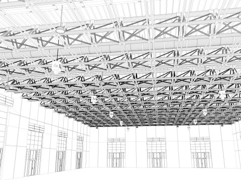 Exhibition Hall Warehouse 3 3D Model