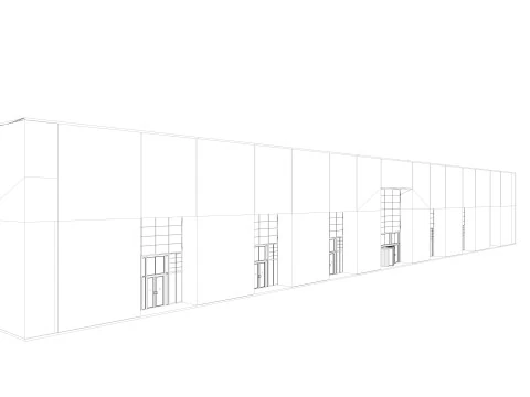 Exhibition Hall Warehouse 3 3D Model